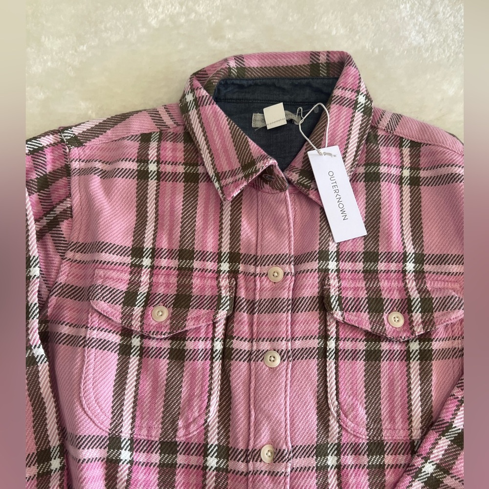 Outerknown Blanket Cotton Flannel Shirt Dress - Picture 3 of 7